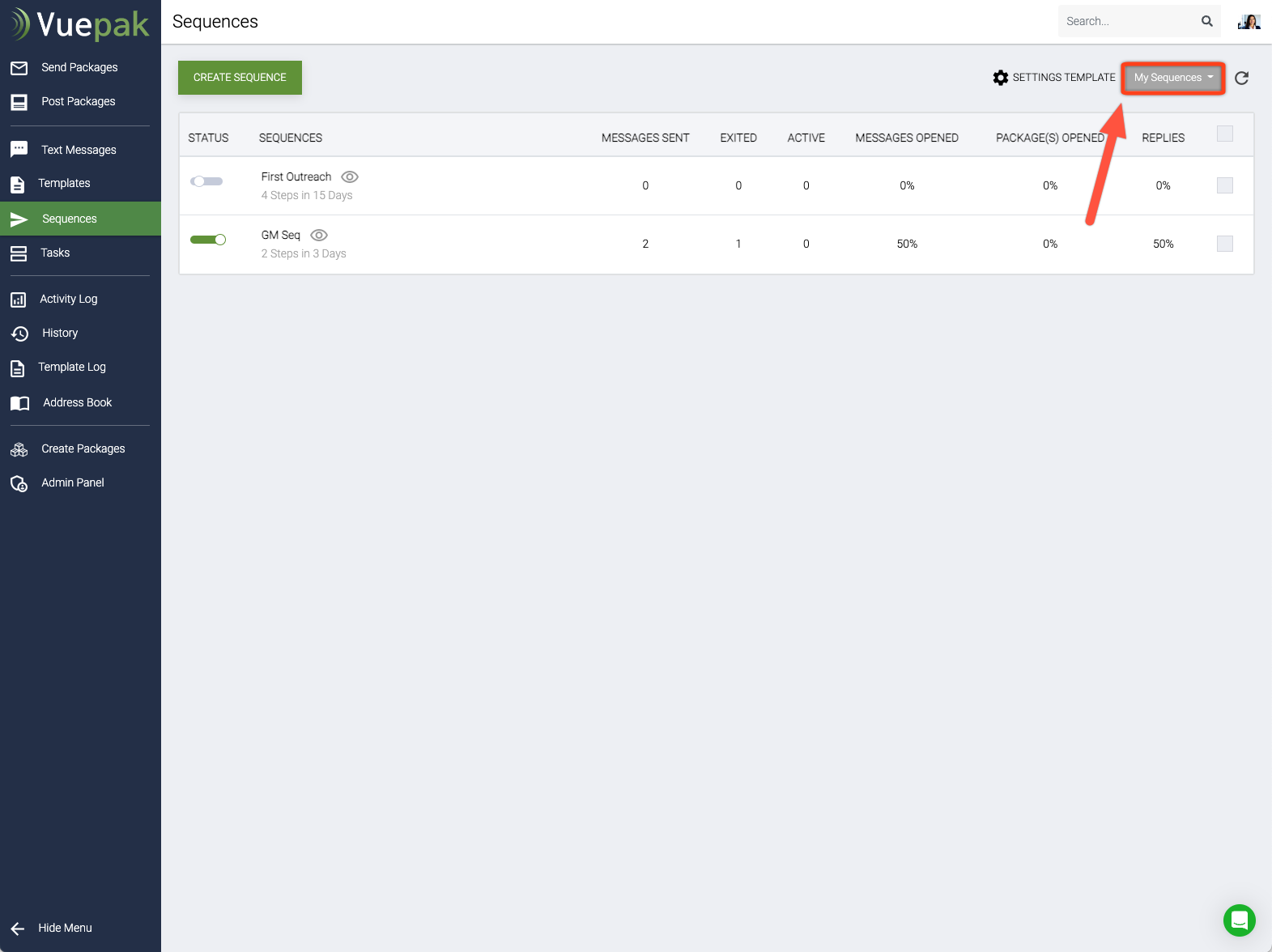 Sequence Types Dropdown.png